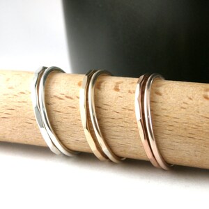 Set Of 2 Stack Rings, Gold Stack Rings, Custom Stack Rings, Sterling Silver Stack Rings, Rose Gold Filled Stack Rings, Gold Band, Gold Ring