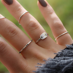 Arrow Ring, Sterling Arrow Ring, Boho Arrow Ring, Hipster Arrow Ring, Stack Ring, Womens Ring, Hammered Ring, Sterling Silver Ring, Arrow