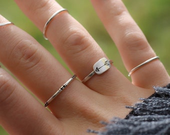 Arrow Ring, Sterling Arrow Ring, Boho Arrow Ring, Hipster Arrow Ring, Stack Ring, Womens Ring, Hammered Ring, Sterling Silver Ring, Arrow