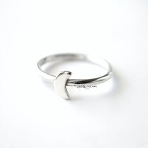 Sterling Moon Phases Ring, Moon Stack Ring, Moon Band, Silver Moon Ring, Silver Crescent Moon, New Adventure Ring, Womens Moon Ring, Gift