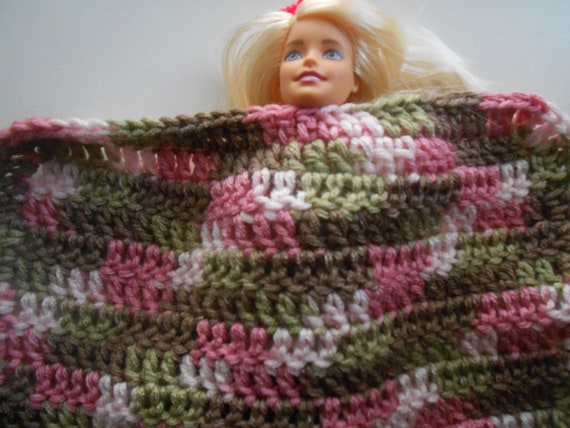 crochet barbie doll blanket