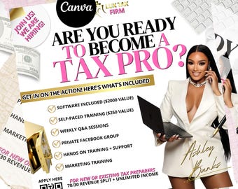 tax preparer flyer, tax flyer, tax prep join our team flyer, tax prep social media template