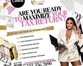 tax prep flyer, tax preparer flyer, tax flyer, tax prep join our team flyer, tax prep social media template