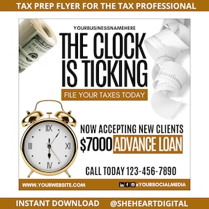 Tax Prep Flyer | TAX Flyer | Tax Professional | Tax Prep Flyer Bundle | Tax Flyer Template | Prep Flyers Bundle | DIY | tax flyer gold