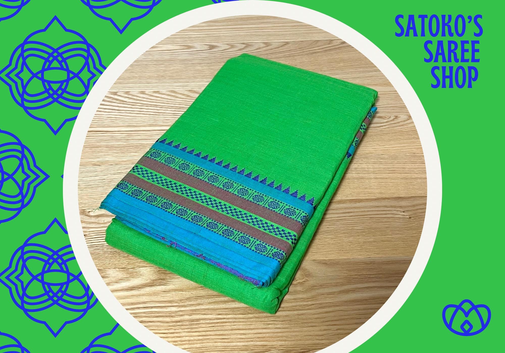 【ムーミン】ダンスサリー　ピンク　インド舞踊　練習用　サリー　インド Dance Saree Light Green, Practice Saree,indian Dance, Odissi