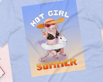 Hot Girl Summer Naked Mole Rat on Vacation Holiday Unisex TShirt