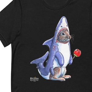 Bunny Rabbit in Shark Costume Halloween Unisex t-shirt