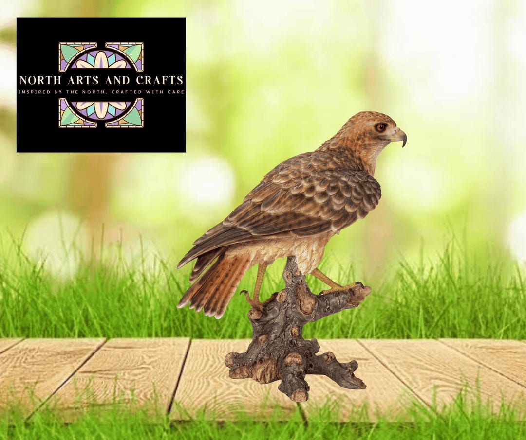 Rubber Hawk Ruler of the Wind – Red Tail Hawk Resin Figurine for Indoor/outdoor ...