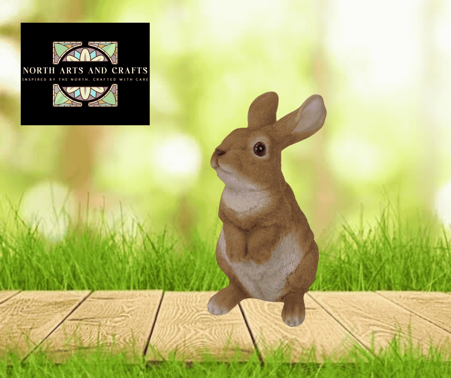 The Curious Hopper – Rabbit Standing Resin Figurine for Indoor/outdoor ...