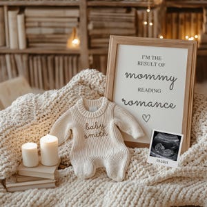 Neutral Pregnancy Announcement Bookworm Book Reading Baby Announcement Digital Announcement Social Media Pregnancy Book Reading Reveal