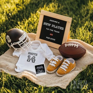 Baseball Pregnancy Announcement Digital Baby Reveal Custom Sports Theme Editable Template Social Media Pregnancy Announcement Were Expecting