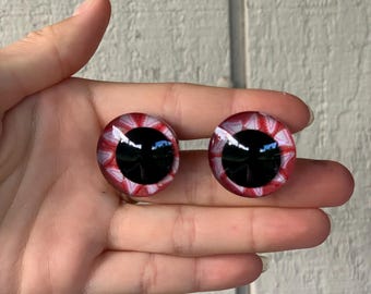 strawberry sinker eyes for amigurumi plushies crochet