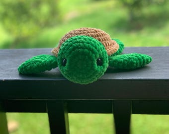 Tiki Turtle Crochet Pattern: Amigurumi Sea Turtle Plushie (PDF Download