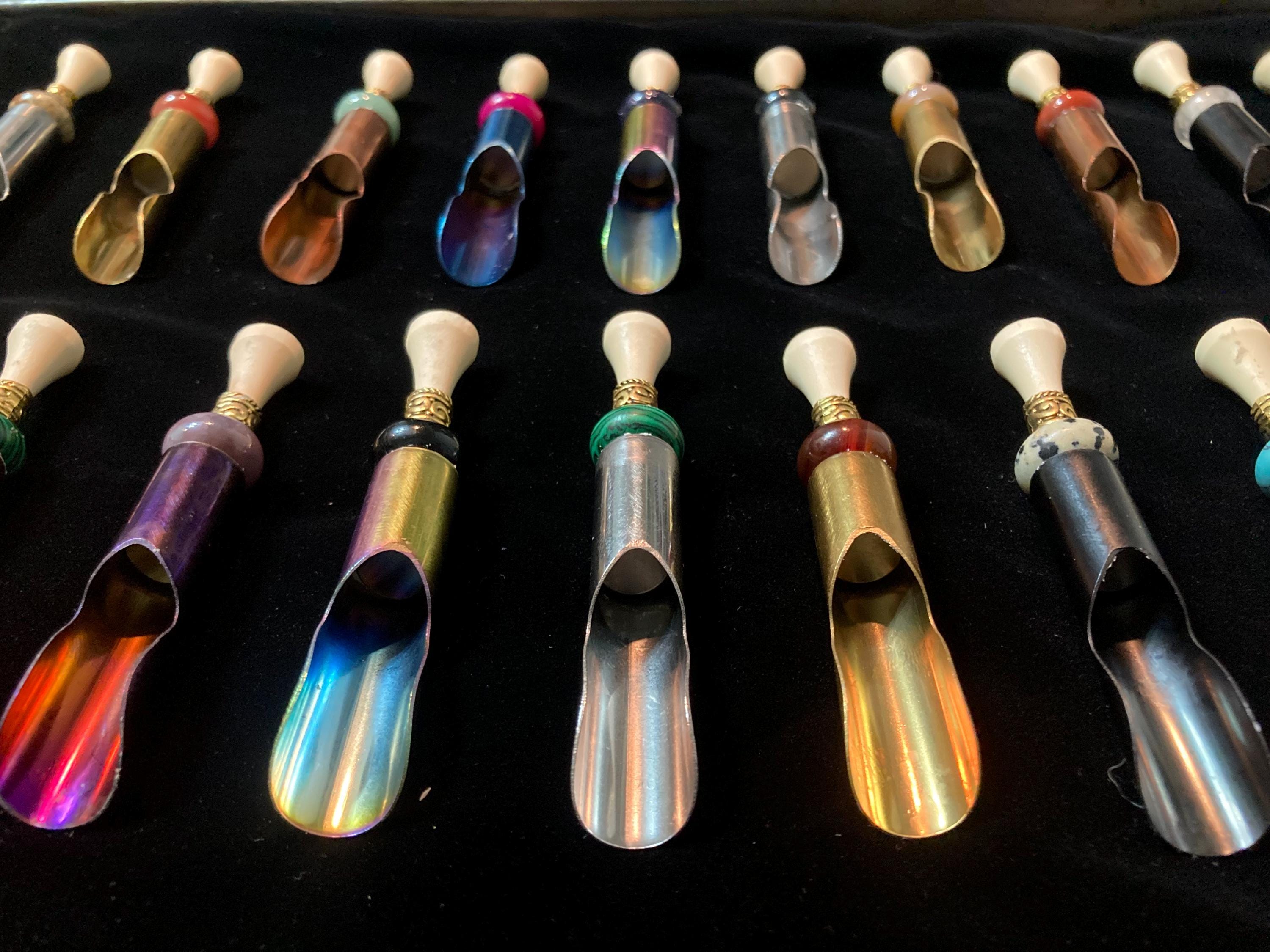 Handmade herb and spice scoop and packing tool