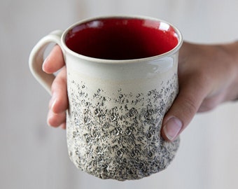 Tea mug Handmade mug Red mug Pottery mug | Birthday Gift | Red kitchen ideas