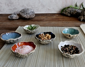 Small ceramic bowl Organic bowl Handmade spice bowl Stoneware Ring dish Ring bowl Wedding gift