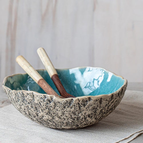 The Best Salad Bowl Dishwasher Safe Handmade Ceramics Organic Etsy