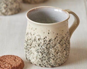 Ceramic Coffee mug | Taupe mug | Rustic mug | Organic look, handmade with love