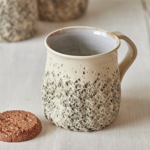 Ceramic Coffee mug | Taupe mug | Rustic mug | Organic look, handmade with love