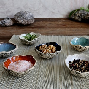 Small ceramic bowl Organic bowl Handmade spice bowl Stoneware Ring dish Ring bowl Wedding gift