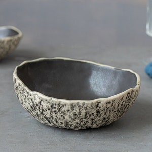 Ramen Bowl Black bowl Handmade pottery bowls Ceramic bowls Soup bowls Dishwasher safe dinnerware Soft Black