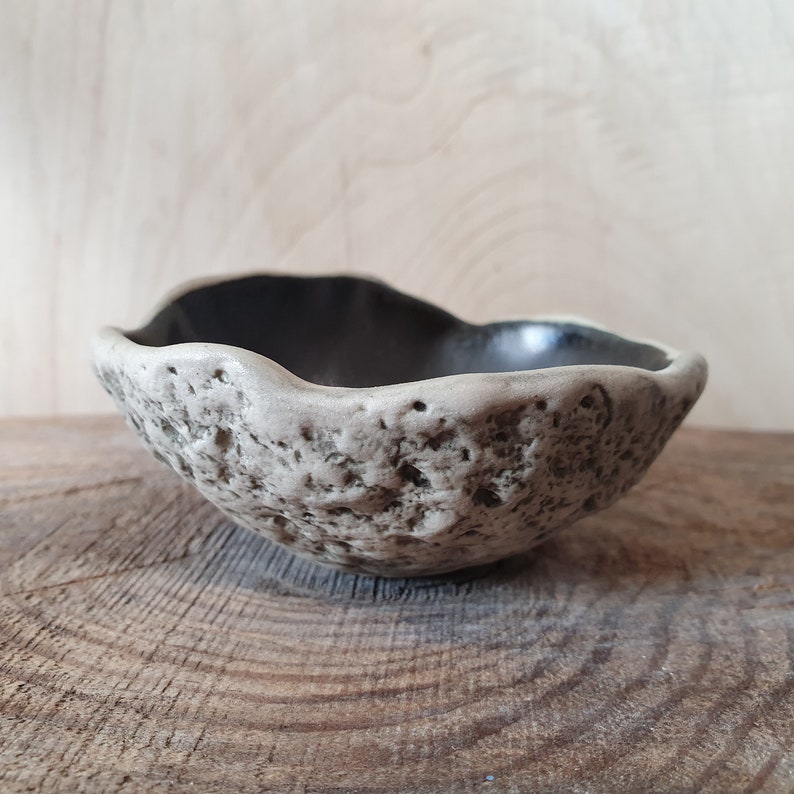Spice bowl with spoon Handmade ceramic bowl Condiments bowl Gift for her Face mask mixing bowl Clay mask bowl zdjęcie 7