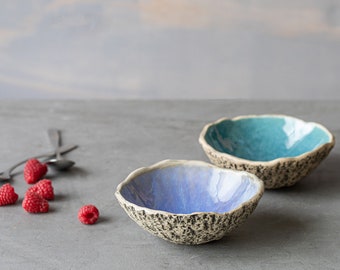 Set of 2 ceramic bowls Dessert bowl Ice cream bowls Organic stoneware Handmade ceramics Handmade with love