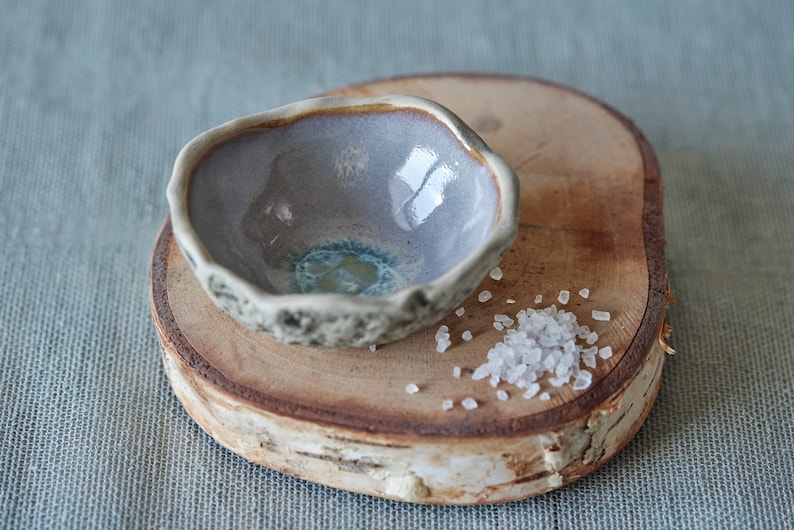 Schmuckschale Abtropfschale Teebeutelhalter Handgemachte Keramik Kleine Keramik Schale Salzschale Hazy Taupe