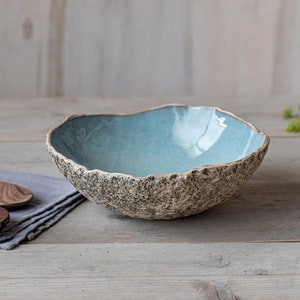 Handmade 11" serving bowl Ceramic salad bowl Decorative bowl Fruit bowl Rustic Bowl