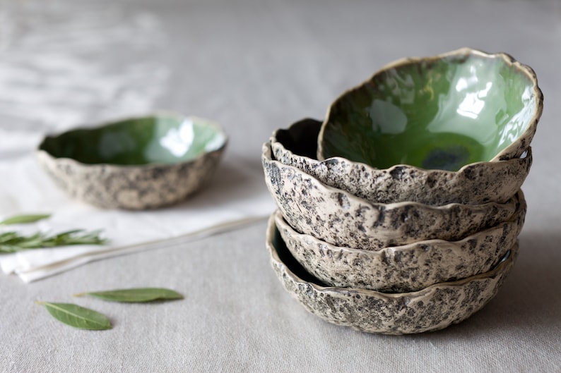 Turquoise bowl dessert tapas nut serving snack