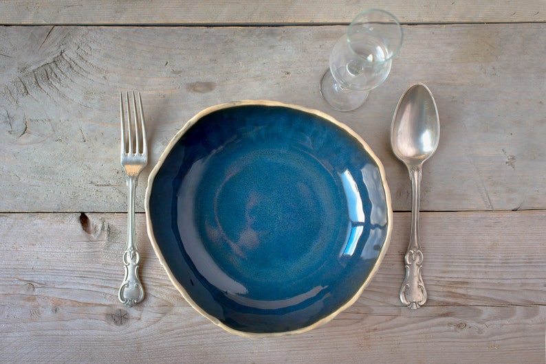 FOUR unique pasta bowls SET Organic shaped ceramics Handmade Etsy