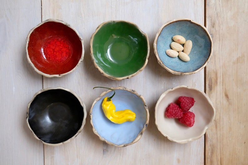 12 Tapas Bowl Set Handmade Ceramic Tapas Bowl Set Snack Etsy