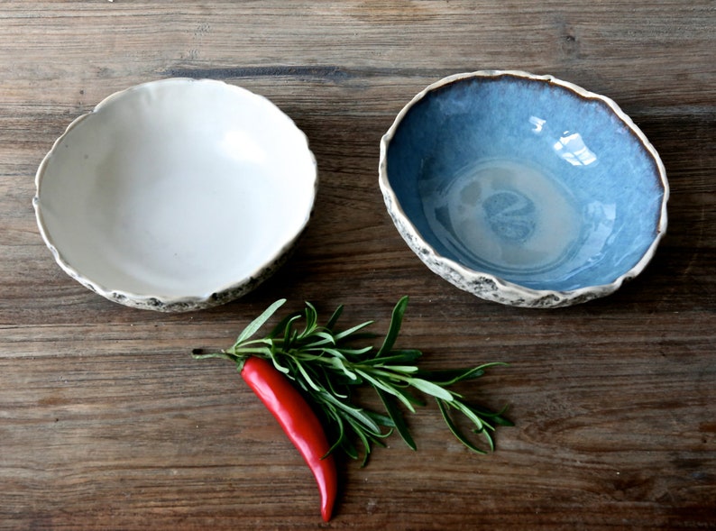 Set of 2 ceramic soup bowls pottery ramen bowl handmade muesli bowl stoneware