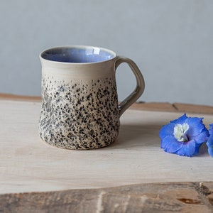 Handmade mug Large coffee mug Handmade tea cup Cappuccino cup Stoneware mug Blue mug Pottery ceramics Birthday Gift Waterfall