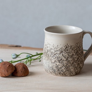 Handmade mug Large coffee mug Cappuccino cup Natural White mug Tea Mug