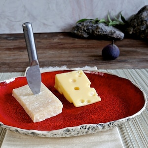 Serving platter| oval platter| cheese plate | serving plate | Wedding Gift | handmade | rustic oval plate