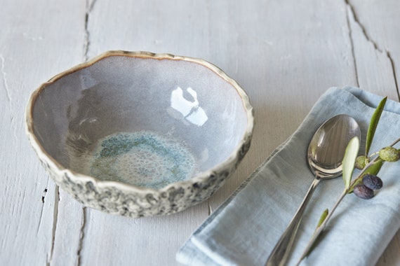 Taupe ceramic soup bowl Handmade tableware Durable pottery Taupe dinnerware Made to last a lifetime