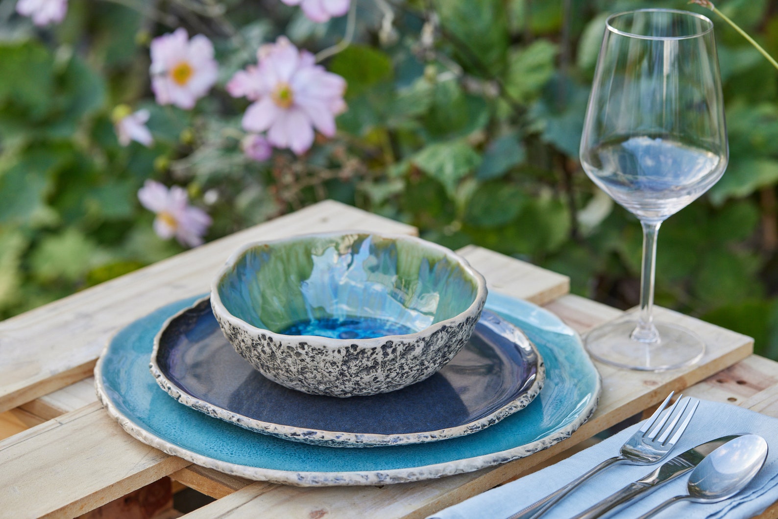 Unique Dinner Set Organic Shaped Handmade Ceramics New Colors - Etsy