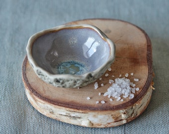 Small organic bowl Trinket dish Tea bag holder Kari Ceramics