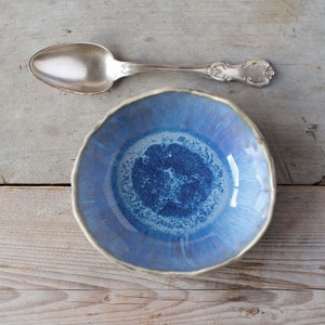 Ceramic soup bowl &quot;Waterfall&quot; Handmade pottery Ramen bowl Rustic dinnerware Organic Tableware