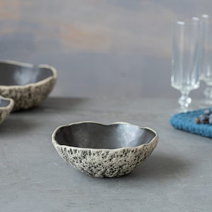 Ceramic bowl Ice cream bowl Handmade pottery Dessert bowl For your summer table Soft Black