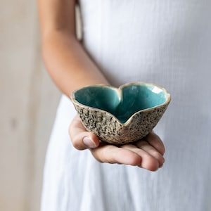 Red heart bowl Unique red ceramics Handmade pottery Valentine's Day gift Romantic gift image 7