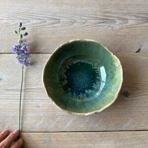 Taupe ceramic soup bowl Handmade tableware Durable pottery Taupe dinnerware Made to last a lifetime New Forest Green