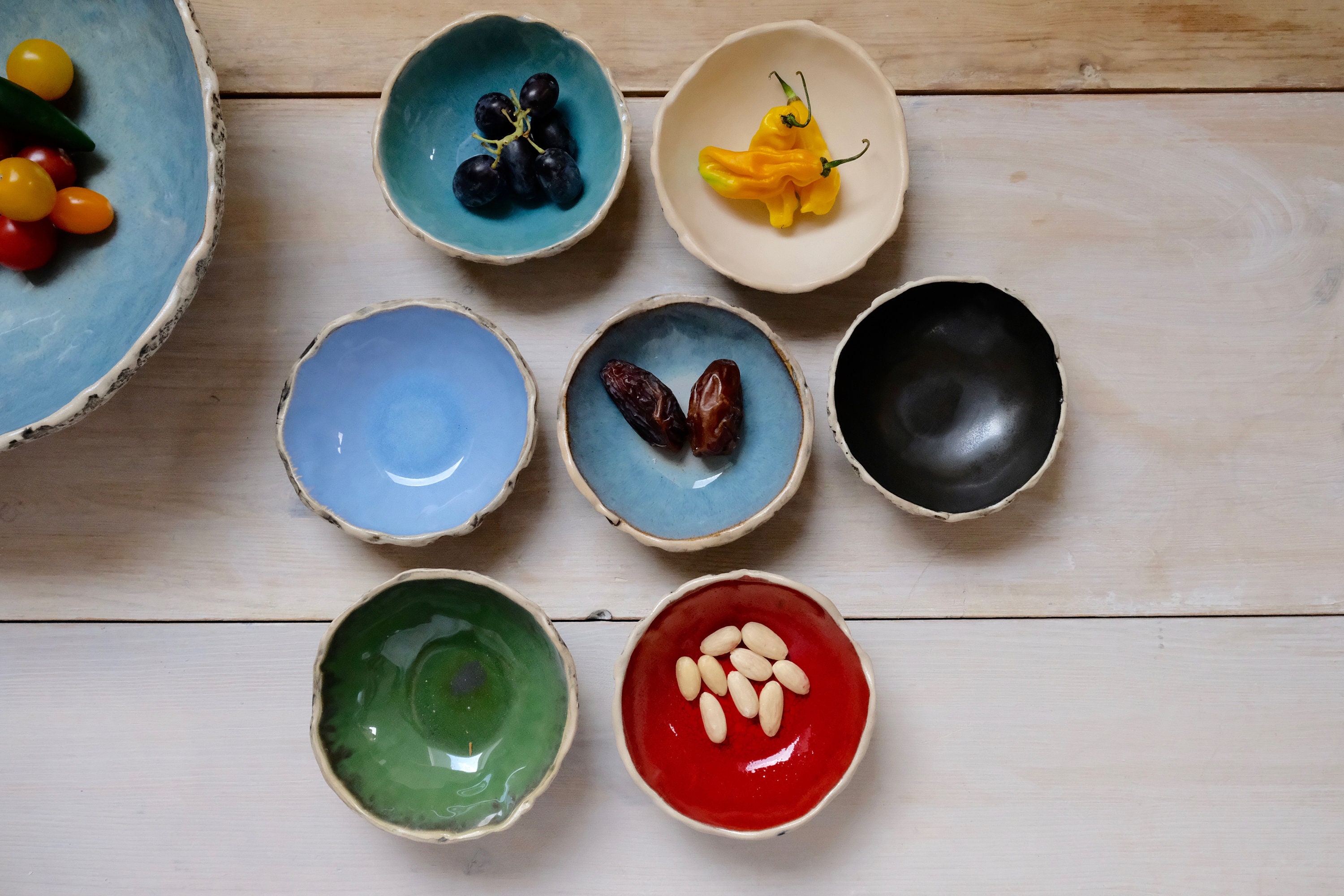 12 Tapas Bowl Set Handmade Ceramic Tapas Bowl Set Snack Etsy