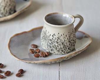 Handmade Ceramic Espresso Cup with Saucer | Espresso Mug | Espresso Lover | Espresso set