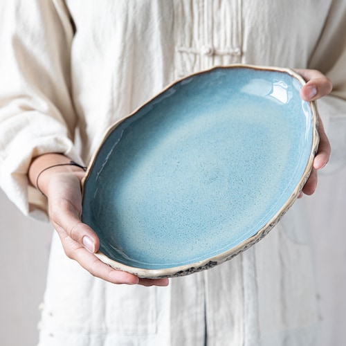 Handmade Ceramic Serving Platter Organic Pottery Handmade With Etsy