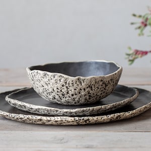 Handmade ceramic dinner set Rustic pottery Organic dinnerware