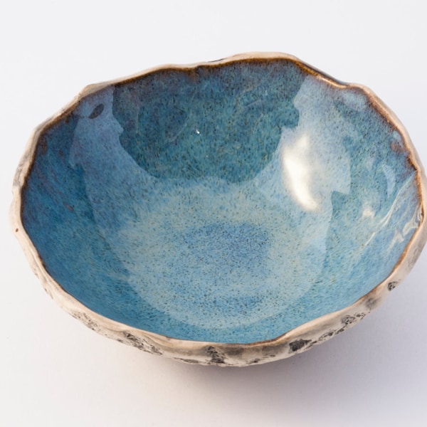 Blue Dessert Bowl | Handmade Ceramic Snack Bowl | Ice cream bowl | Tapas Bowl | Organic Pottery | Pottery Bowl