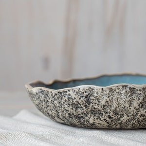 Large serving bowl Organic pottery Handmade ceramics Low round serving dish High quality centrepiece image 2