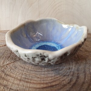 Spice bowl with spoon Handmade ceramic bowl Condiments bowl Gift for her Face mask mixing bowl Clay mask bowl zdjęcie 8